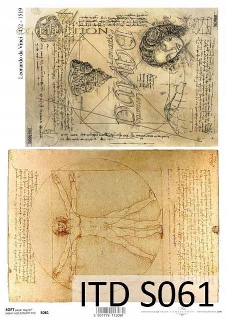 ITD papier soft A4 * Leonardo da Vinci * S0061