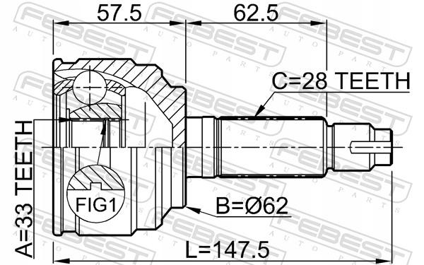 PRZEGUB ZEW./P/MAZDA 6 KOMBI 2,5 08-13
