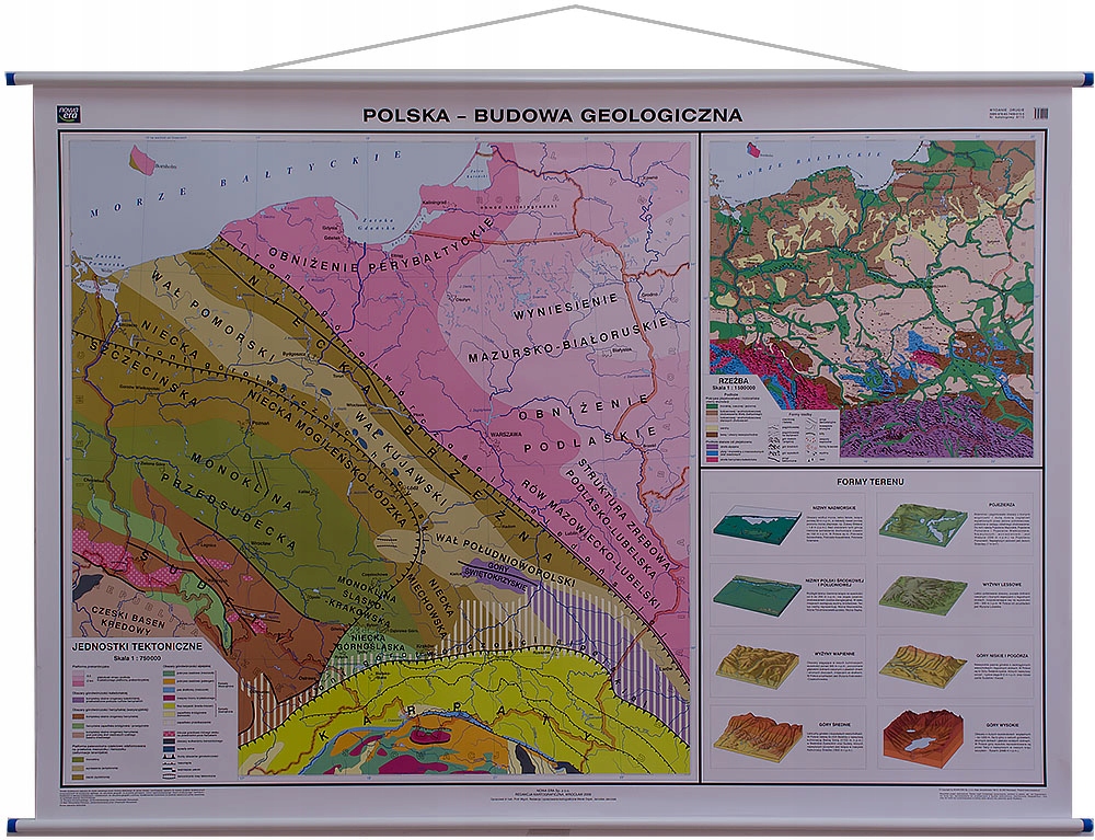 Polska Budowa geologiczna mapa ścienna Nowa Era