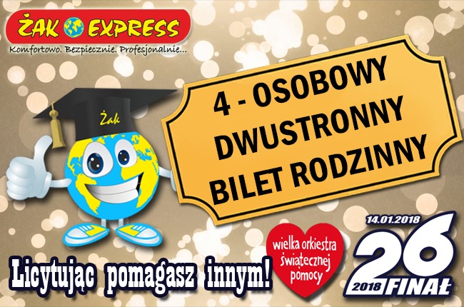 Rodzinna podróż dla czterech osób z Żak Express