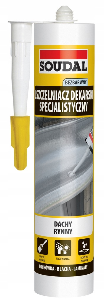 SOUDAL Spec. uszczelniacz dekarski bezbarwny 280ml