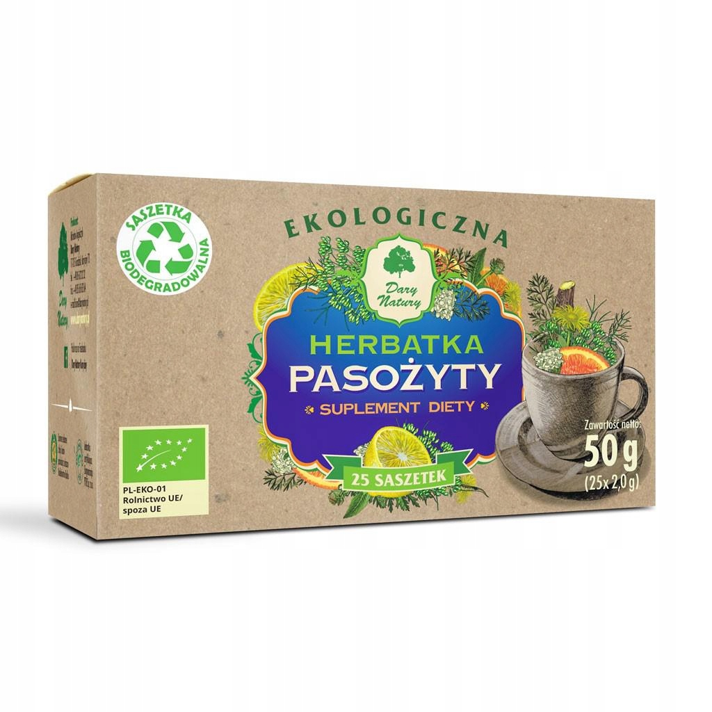 Herbata Pasożyty ziołowa ekspresowa BIO Dary Natury 50 g