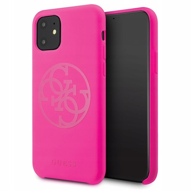 Guess Silikonowe Etui iPhone 11 (Fuchsia)