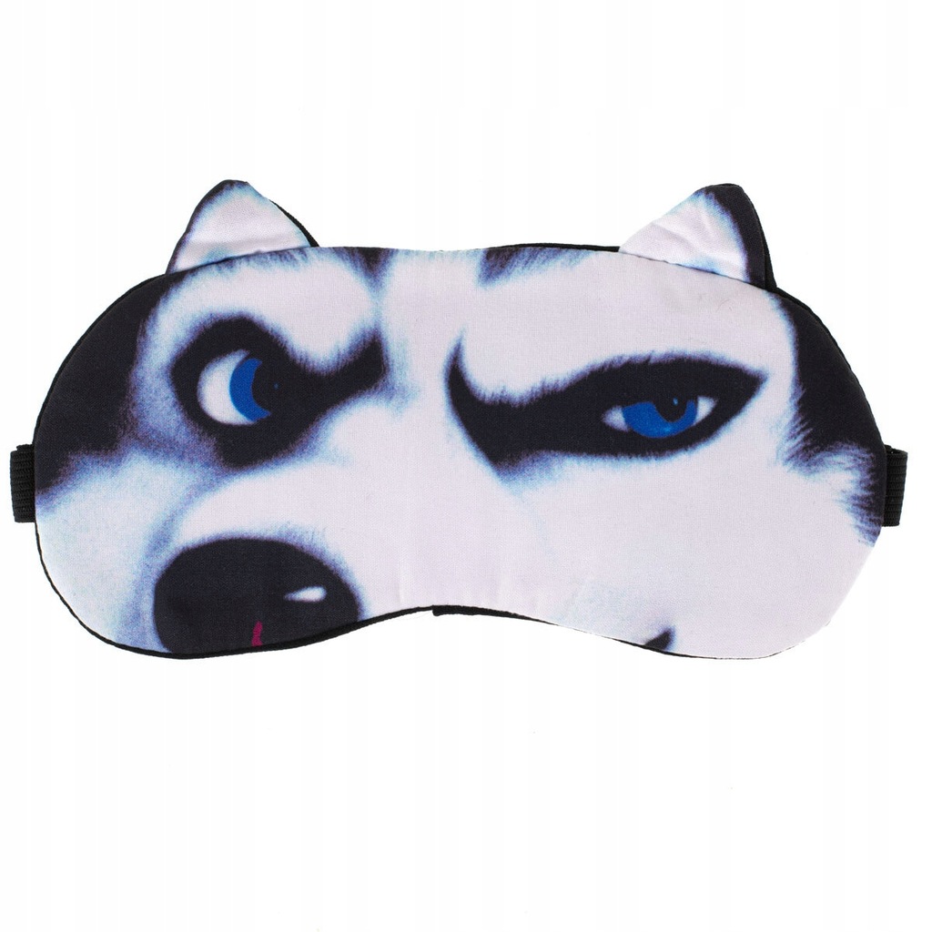 Maska opaska na oczy do spania wkład żelowy wilk