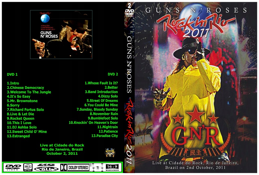 GUNS N`ROSES Live at Rock in Rio 2011 (2 DVD)
