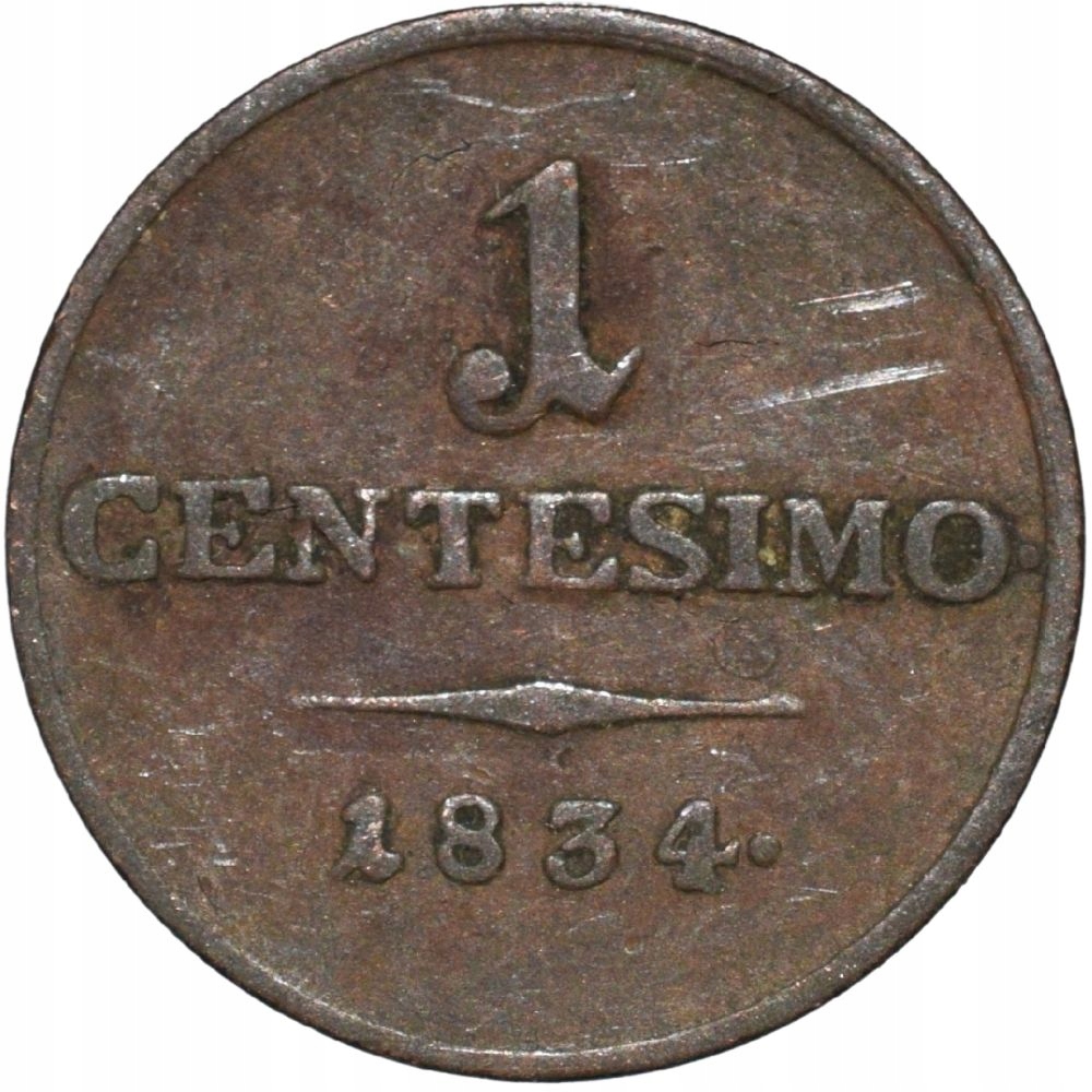 Lombardia Wenecja 1 centesimo 1834 v