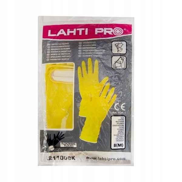 Rękawice lateksowe gospodarcze Lahti Pro L2110 8 M