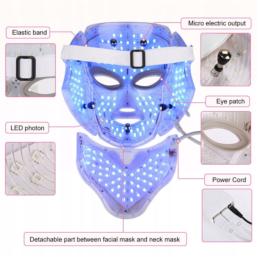 24cm Maska LED na twarz Maska LED na twarz 68vru