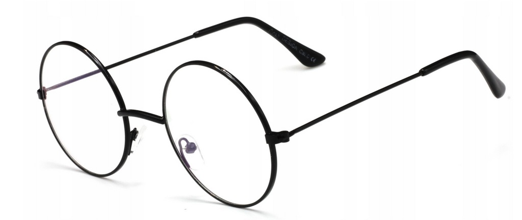 OKULARY ZERÓWKI + ETUI FILTR BLUE LIGHT CZARNE