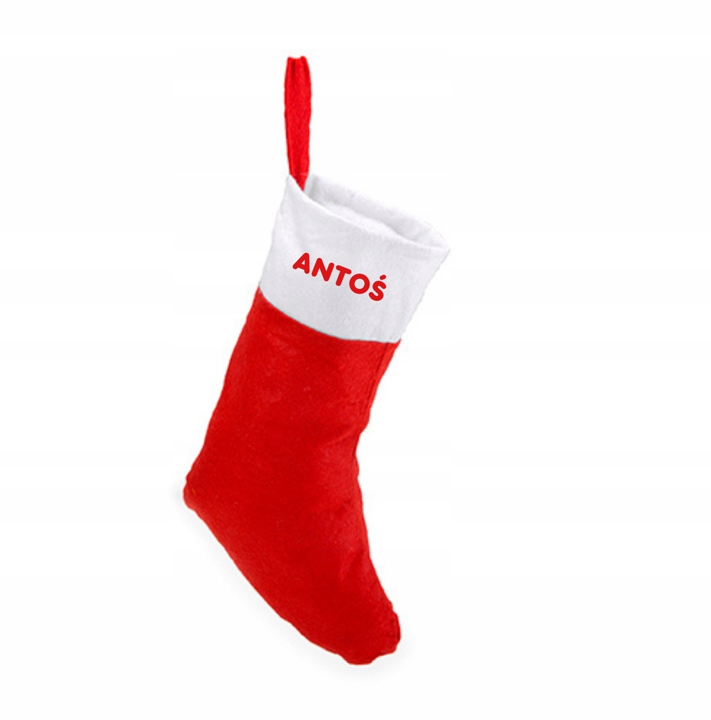 SKARPETA NA PREZENTY ŚWIĄTECZNA Z TWOIM IMIENIEM