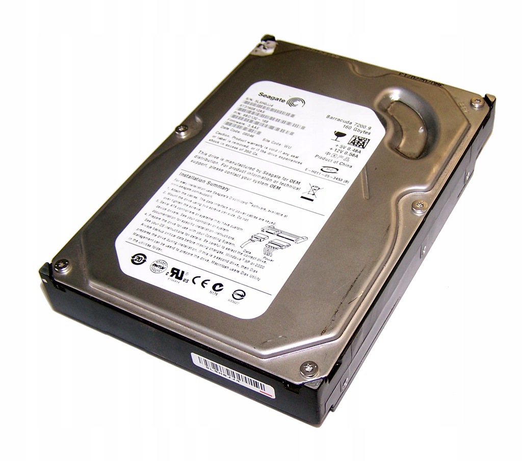 DYSK TWARDY 160GB SEAGATE ST3160812AS 8MB CACHE 7200RPM 3.5" SATA II