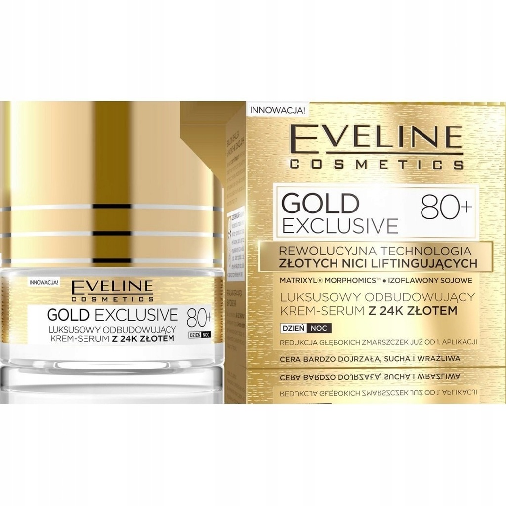 Eveline Gold Lift Expert 80+ Krem-serum odbudowuj