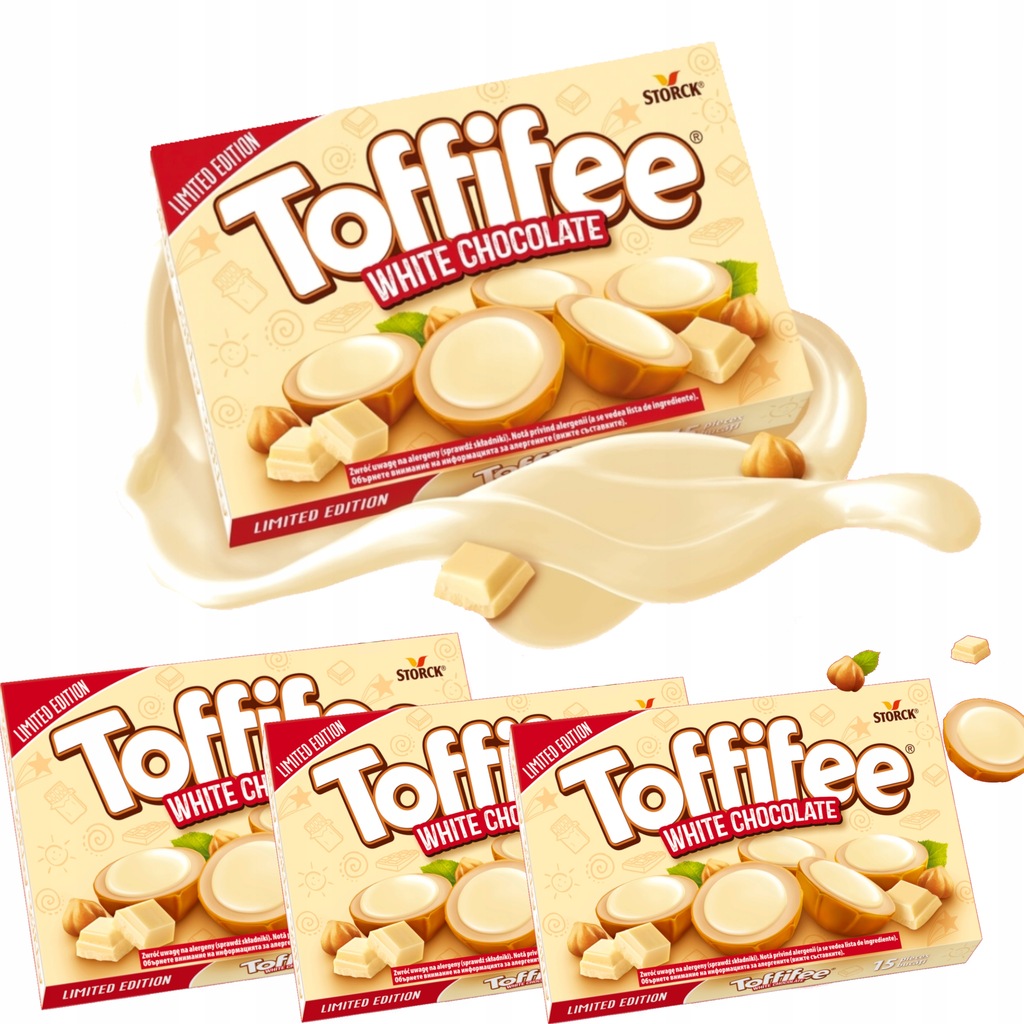 TOFFIFEE WHITE CHOCOLATE limited edition 4x125g - 12864980648 ...
