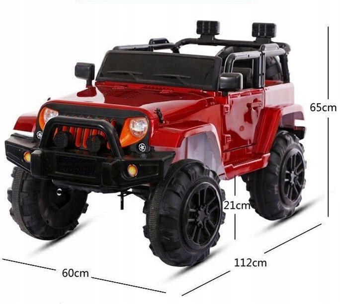 POTĘŻNY JEEP 4x45W 2 osobowy + BUJANIE +pilot +mp3