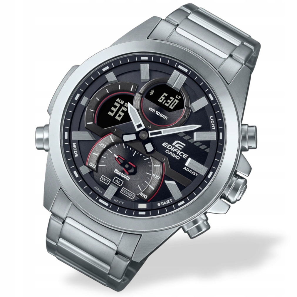 Zegarek męski Casio Edifice Bluetooth ECB-30D stoper timer LED +Grawer