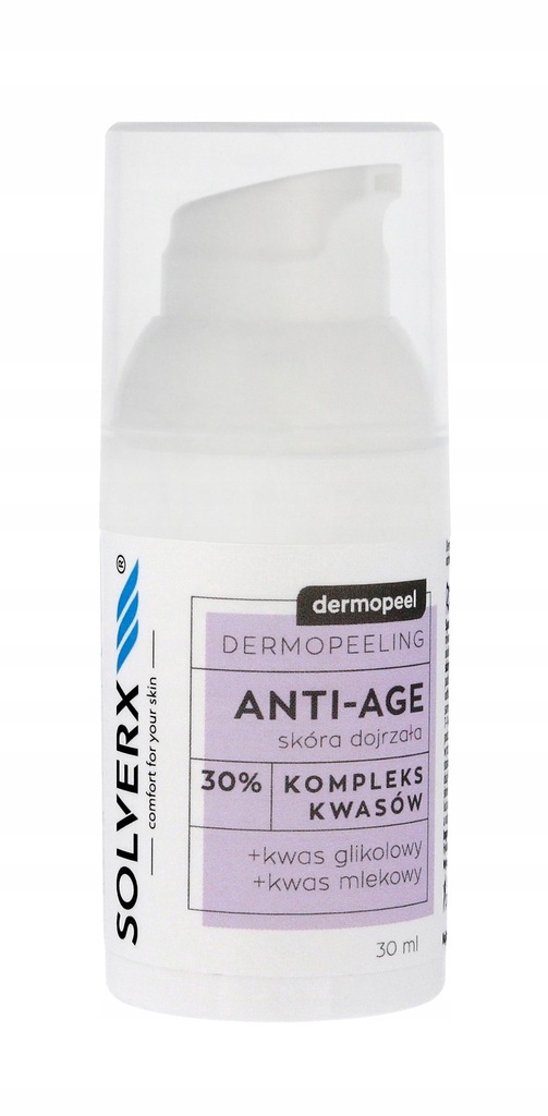 SOLVERX Dermopeel Dermopeeling Anti-Age - Kompleks Kwasów 30% (glikolowy,ml