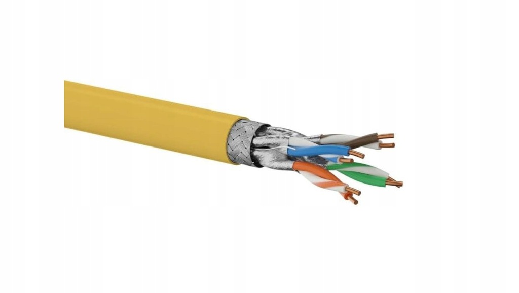 Kabel teleinformatyczny S/FTP kat.7A LSOH Dca (10Gb/s) (POMARAŃCZOWA