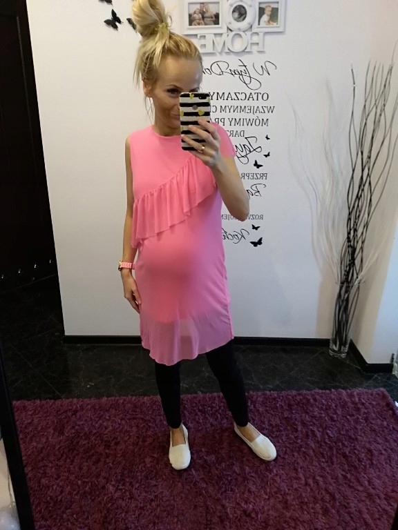 Różowa tunika MOHITO rozmiar S ciąża