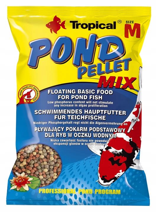 TROPICAL KOI POND PELLET MIX M 1L/110G