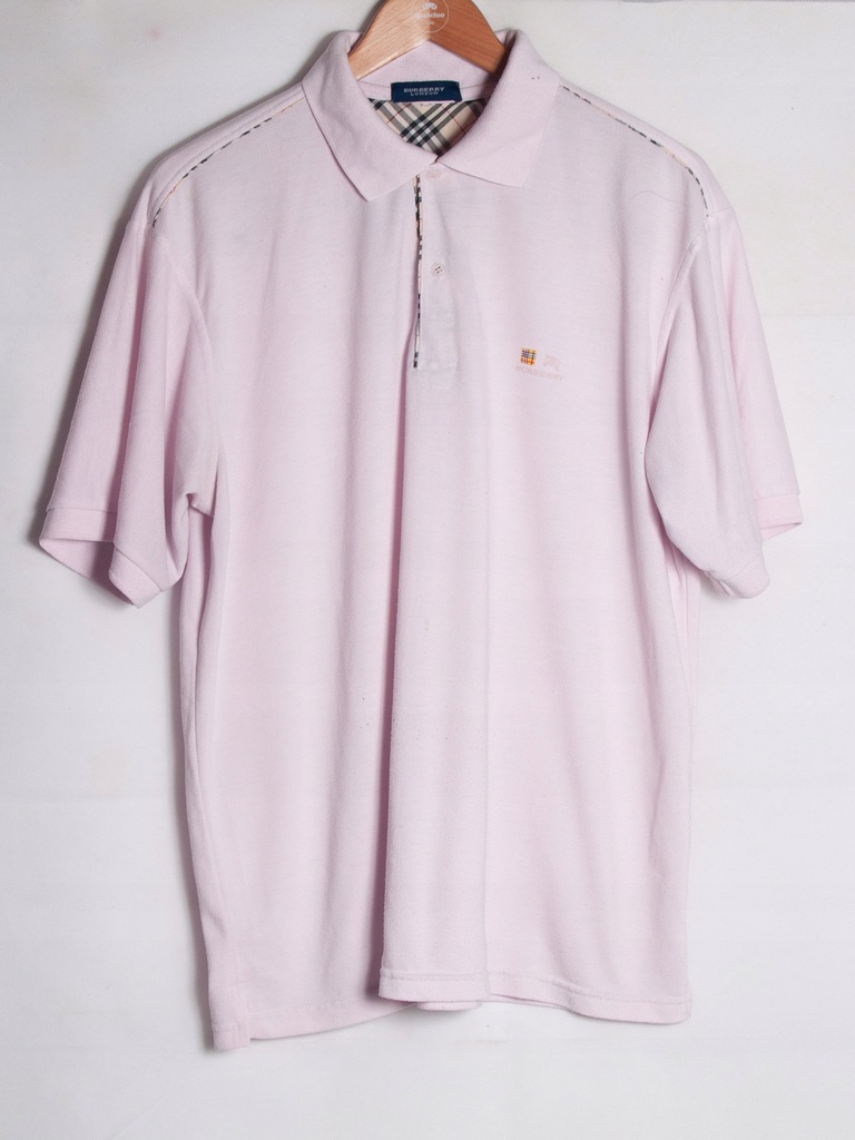 KOSZULA MĘSKA POLO BURBERRY LONDON ROZOWA, XL