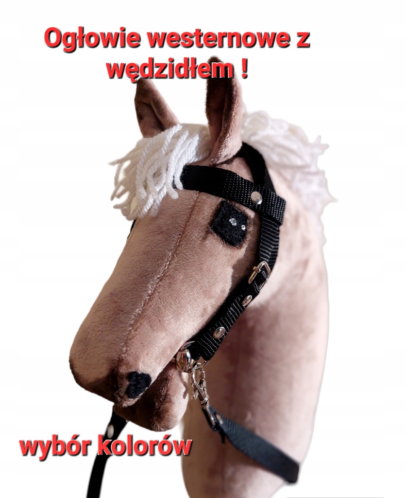 Ogłowie westernowe dla Hobby horse ,metalowe wędzidło,Gama kolorów!