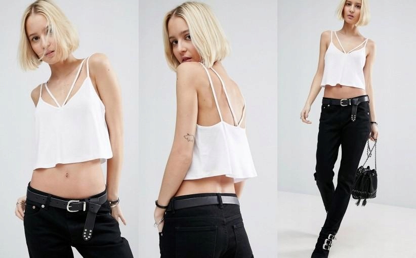 L16763 A05 CROP TOP WHITE 36