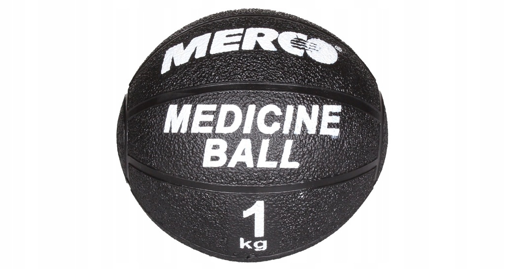 Czarna gumowa piłka lekarska, 1 kg