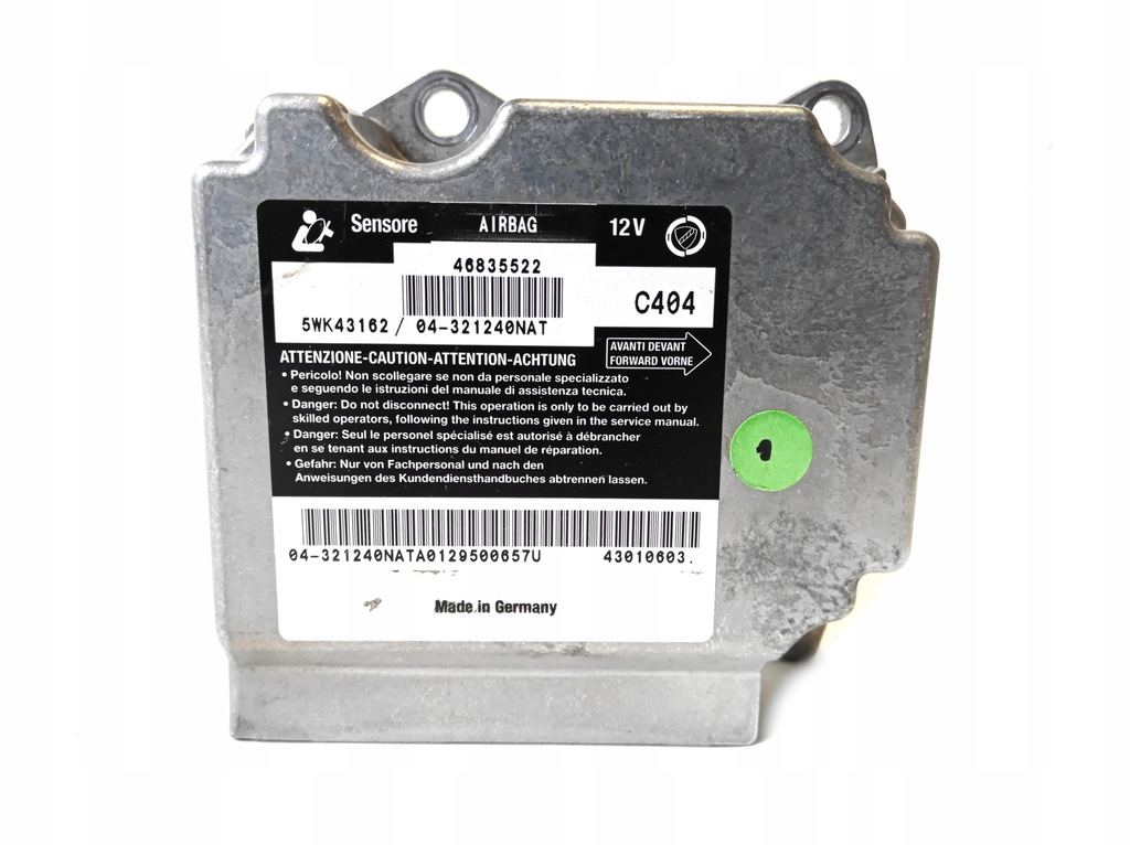 MODUŁ SENSOR AIRBAG FIAT STILO 46835522 11782421640 oficjalne