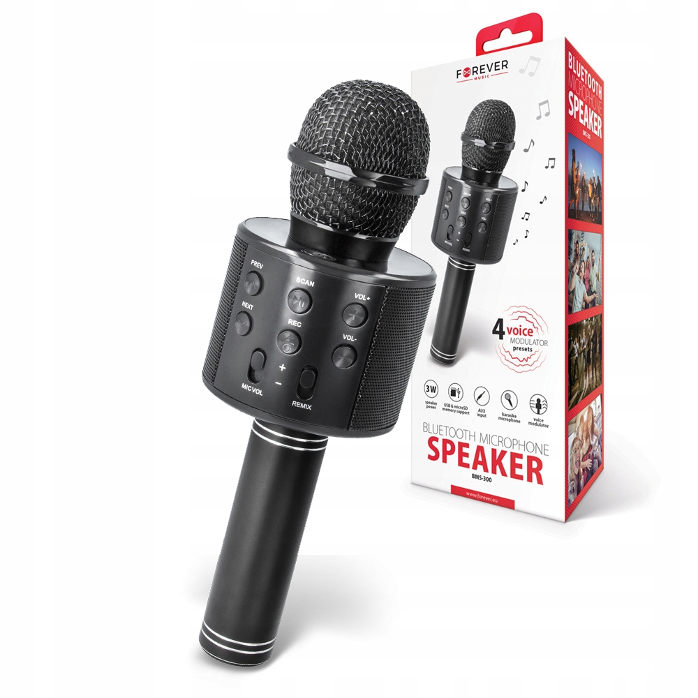 Mikrofon bezprzewodowy karaoke głośnik Bluetooth