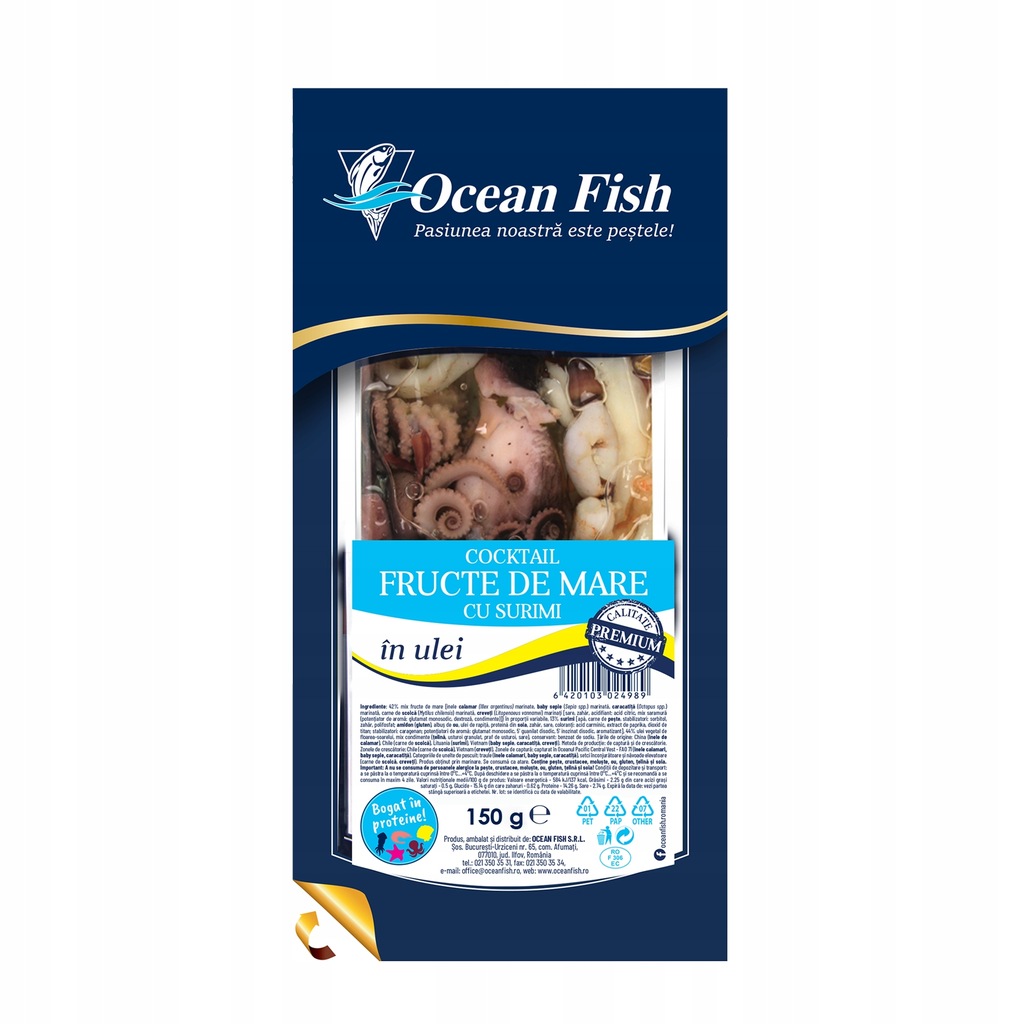 Koktajl z owoców morza w oleju 150 g Ocean Fish
