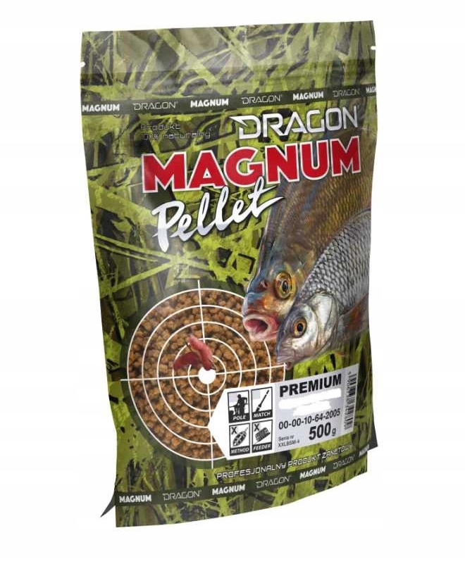 Pellet DRAGON MAGNUM Premium 2 mm Czarny Halibut 0.5 kg