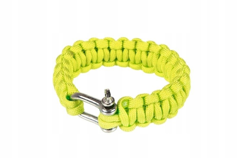 Bransoletka Paracord Element U - limonkowy