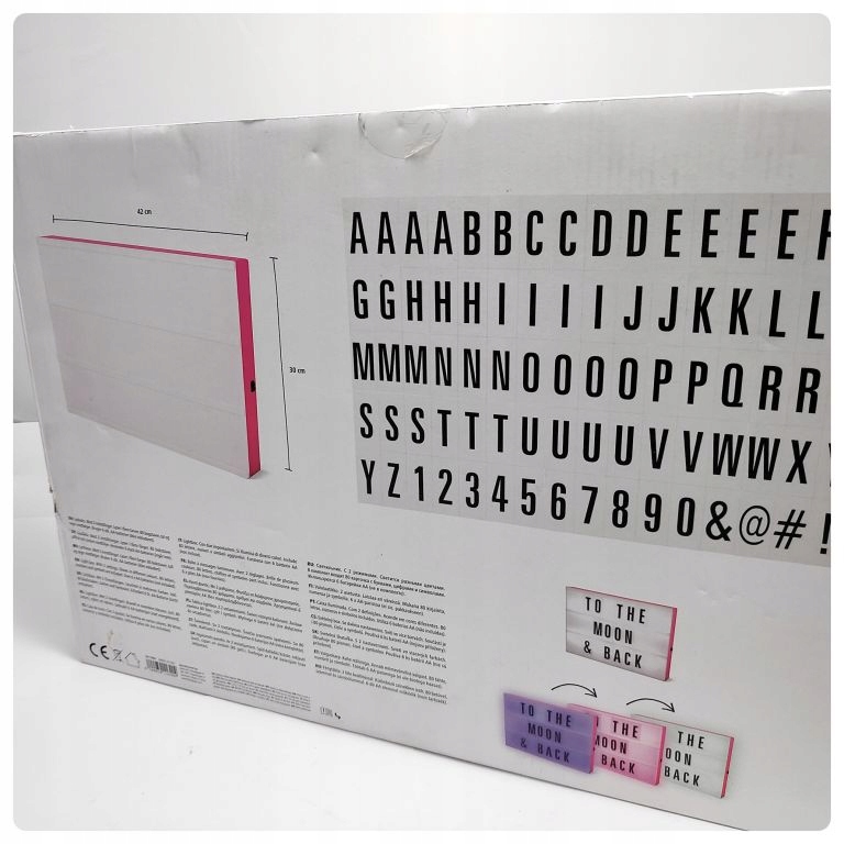 LYSBOKS LIGHT BOX PODŚWIETLANA TABLICA Z LITERAMI 8442438255