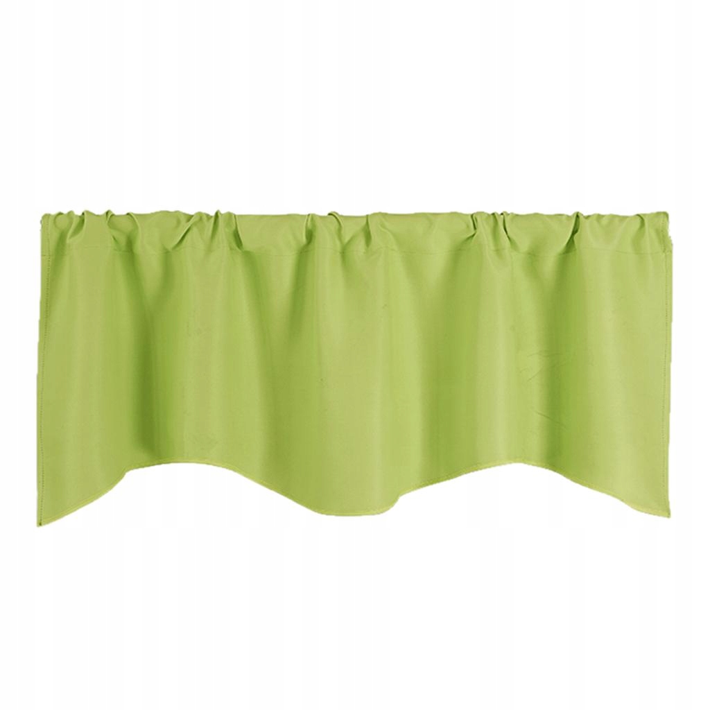 Kitchen Cafe Bathroom Short Blackout Window Curtain Valance Green