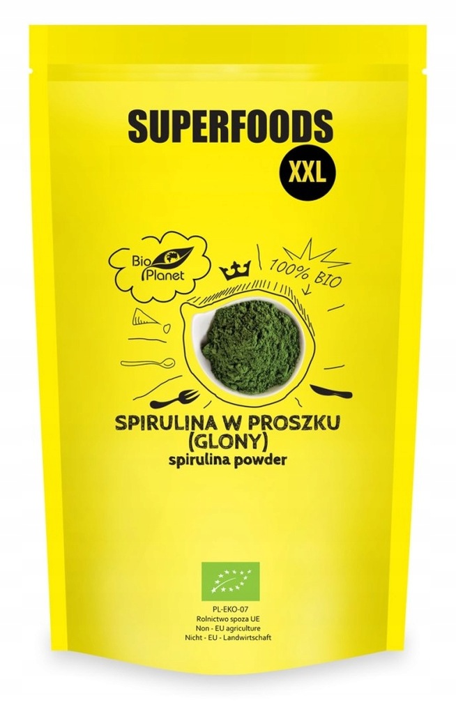 SPIRULINA W PROSZKU (GLONY) BIO 600 g - BIO PLANET BIO PLANET - seria SUPER