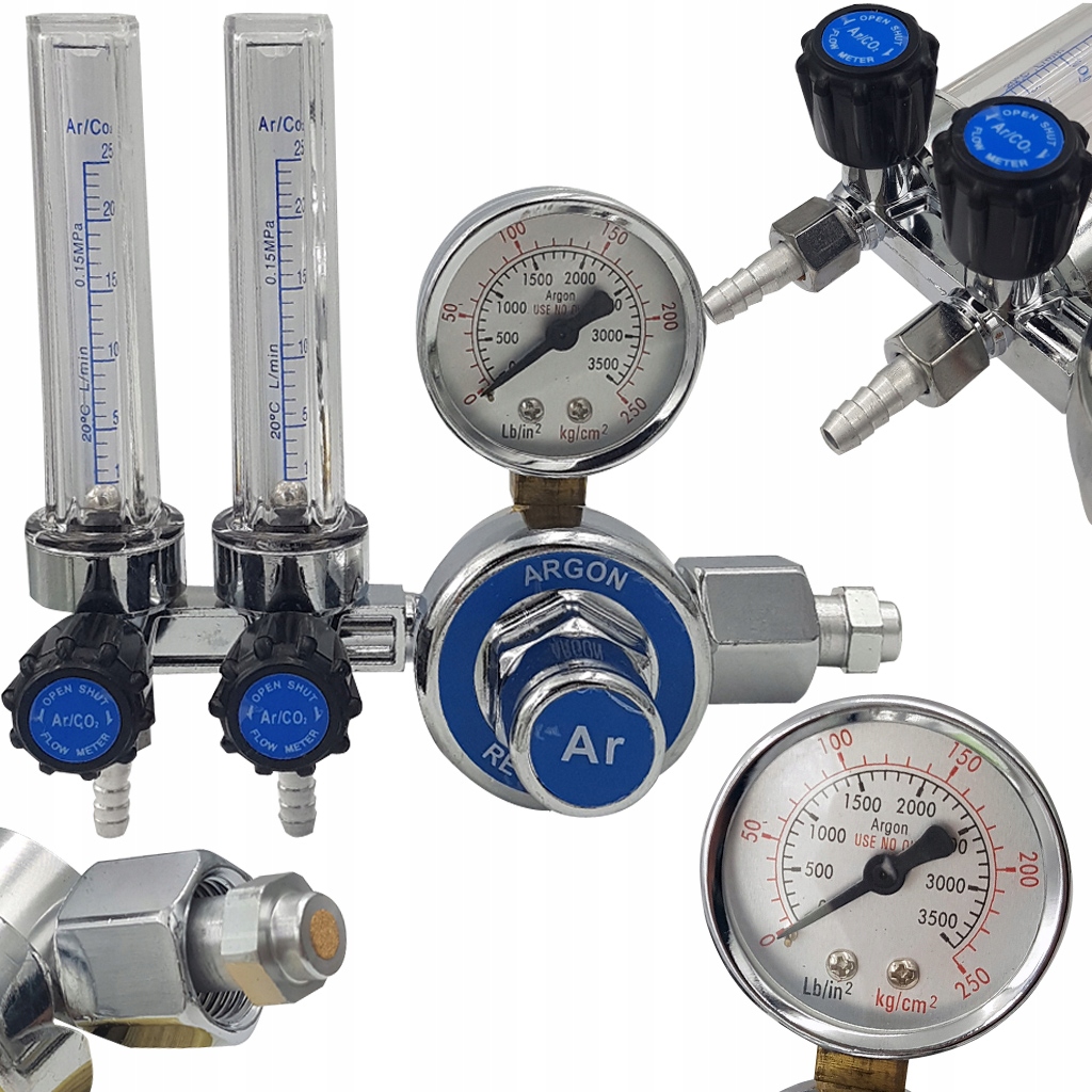 Reduktor CO2 Argon mix z 2 rotametrami