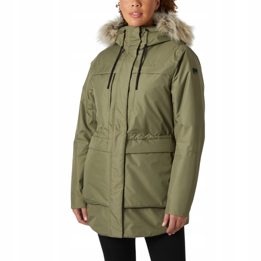 Kurtka parka zimowa damska Helly Hansen Coastal z kapturem ciepła r.S