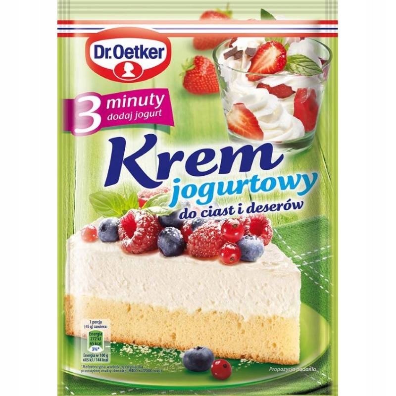 Krem jogurtowy 3 min. do tortów ciast DR.OETKER
