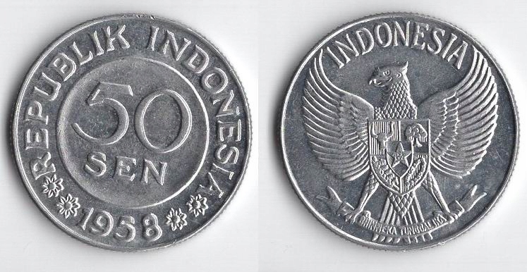 INDONEZJA 1958 50 SEN