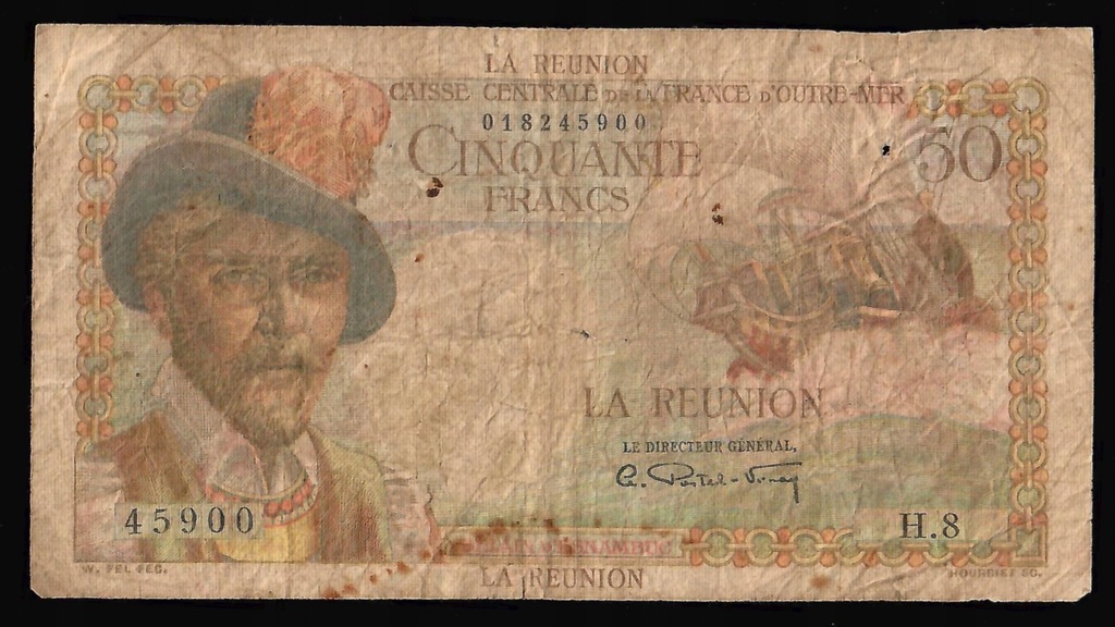 Reunion - 50 franków 1947