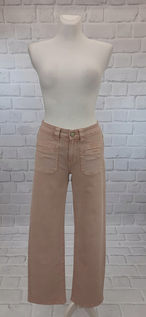Spodnie proste jeansy pudrowy róż SOFIE SCHNOOR S