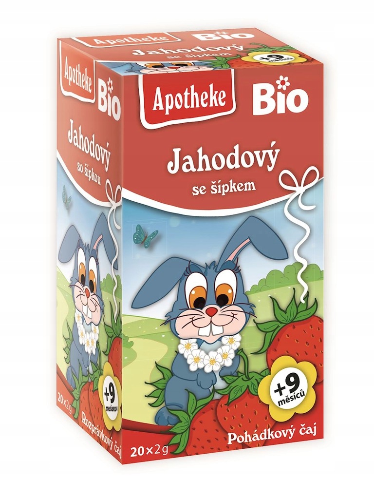 HERBATA DLA DZIECI - DZIKA RÓŻA, TRUSKAWKA PO 9 MIESIĄCU BIO (20 x 2 g) 40