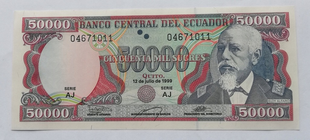 Ekwador 50000 sucres 1999