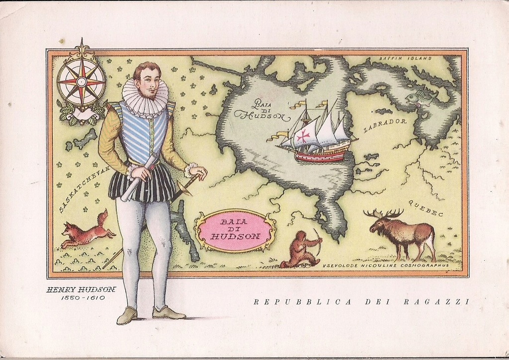 ZATOKA HUDSONA Hudson pies łoś MAPKA