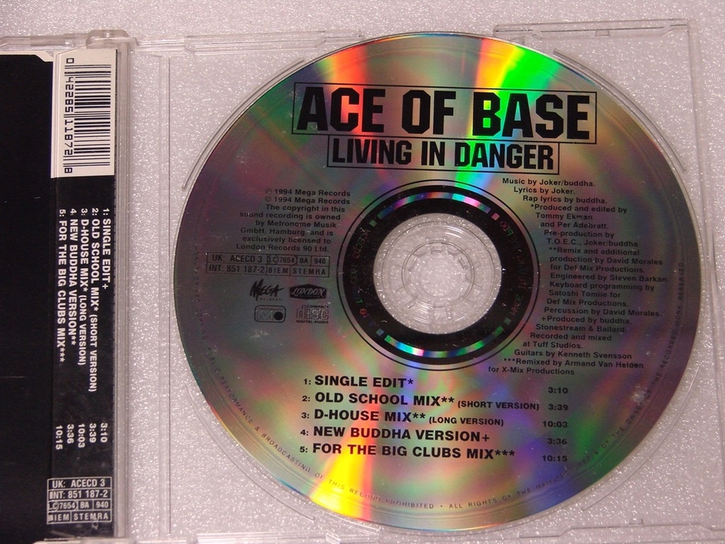 Купить Ace Of Base - Living In Danger Single UK BDB: отзывы, фото, характеристики в интерне-магазине Aredi.ru