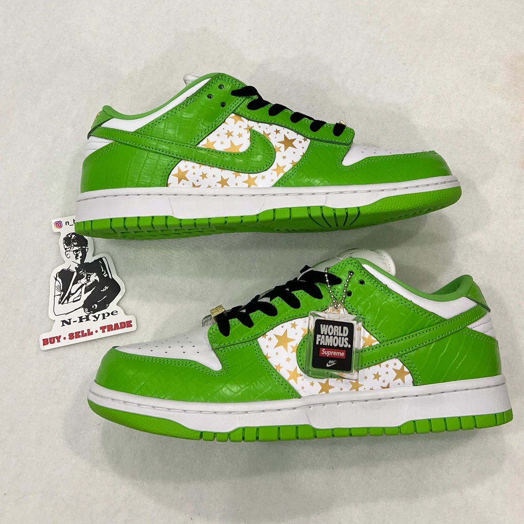 Nike SB Dunk Low Supreme Stars Mean Green (2021) US 9 | EU
