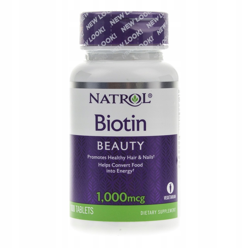 NATROL BIOTIN 1000 MCG BIOTYNA WAPŃ - 100 TABLETEK