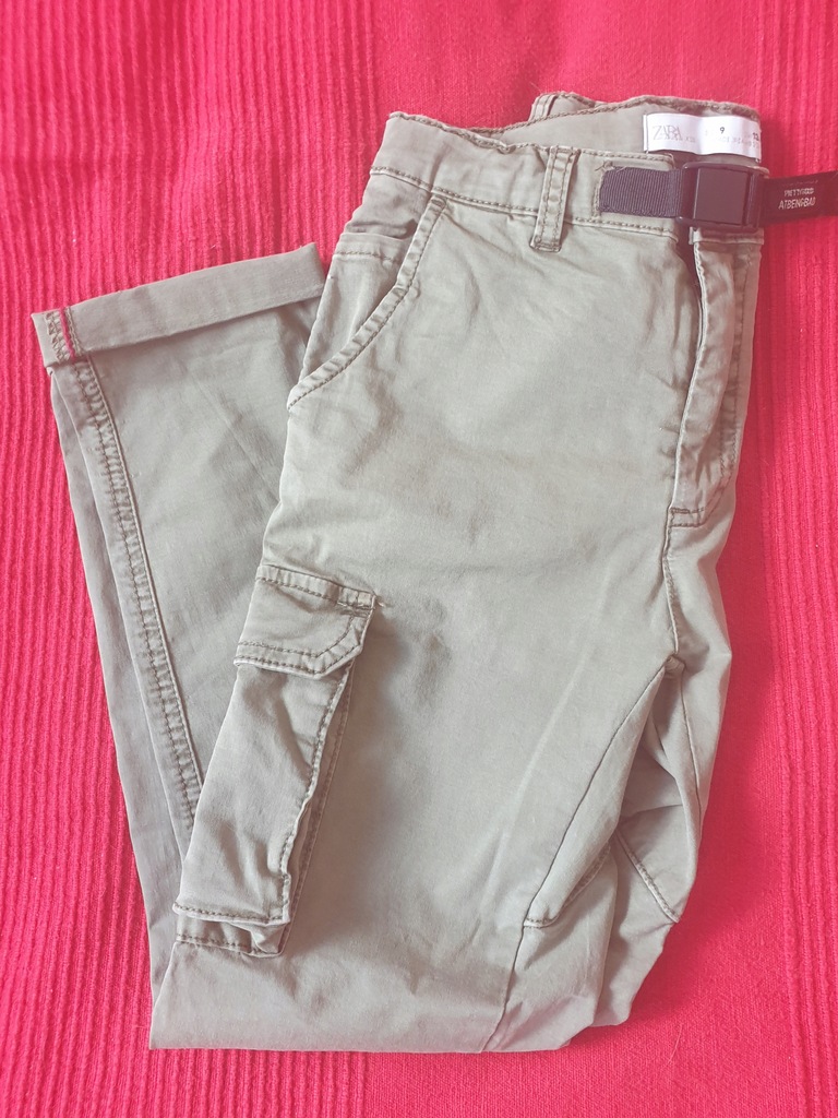 ZARA BOYS 134 BOJÓWKI KHAKI STYLOWE