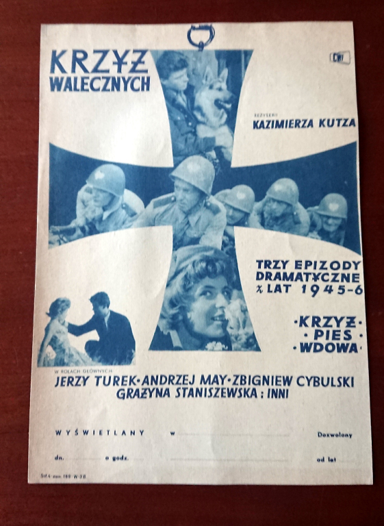 Krzyż walecznych - oryginalny plakat filmowy