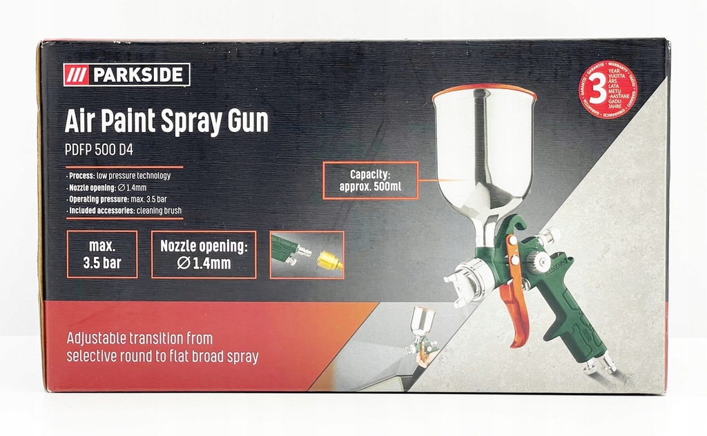 Pistolet malarski Parkside PDFP 500 D4 12060658302 oficjalne